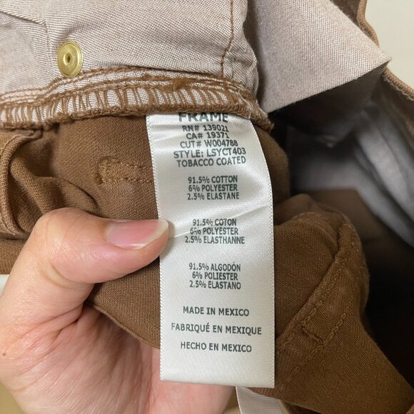 Frame Le Sylvie Slender Straight Coated High-Rise Jeans sz 25 - Picture 10 of 16